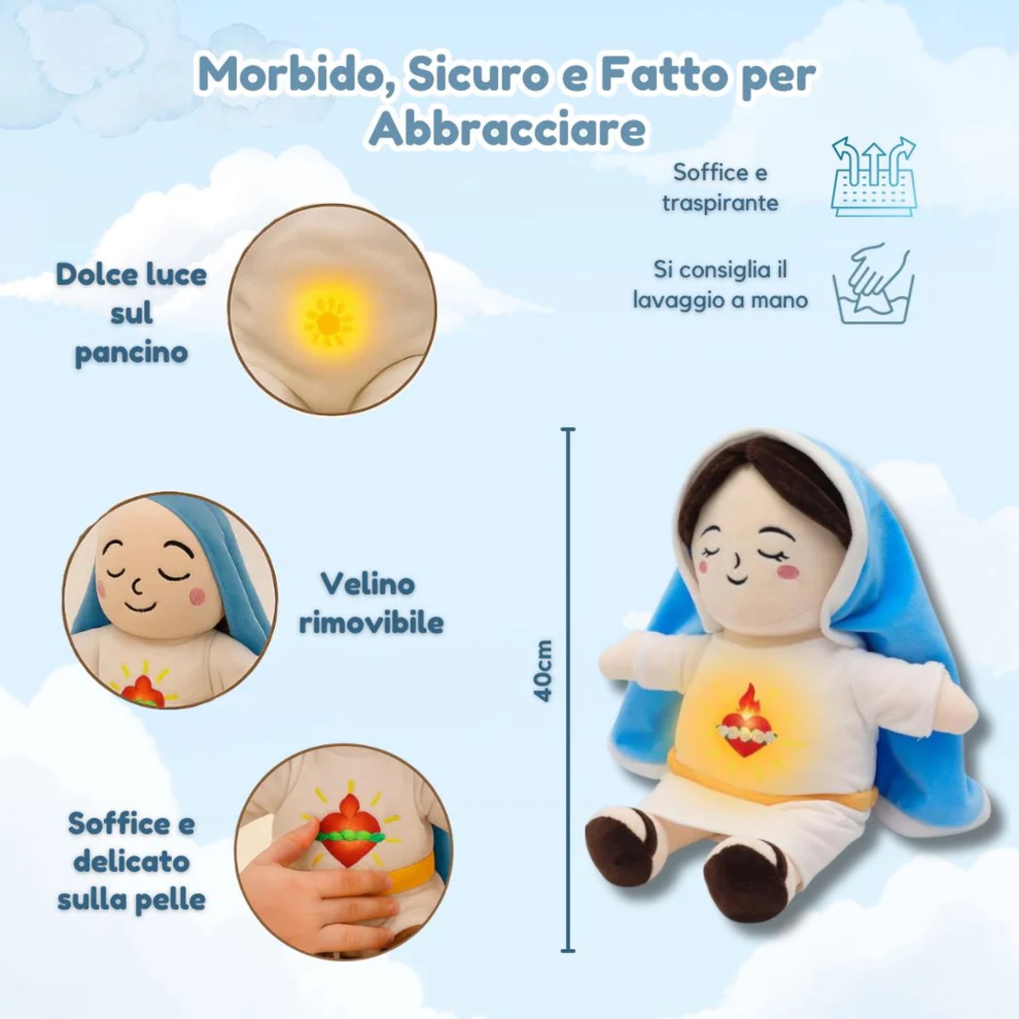 Peluche che respira per ansia e stress